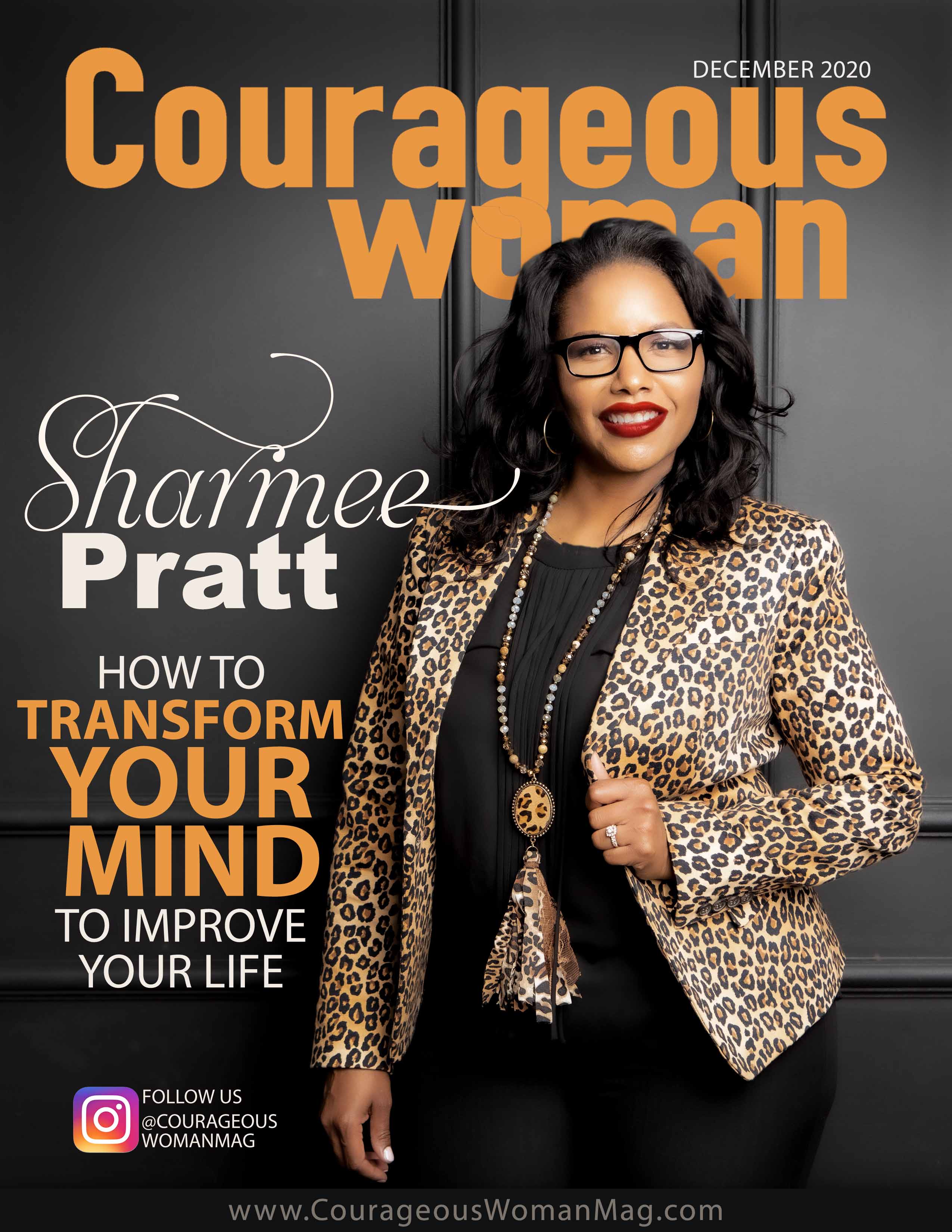 Courageous Woman Magazine cover featuring Dr. Sharmee Pratt