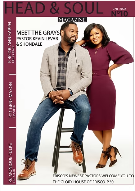 Head & Soul Magazine January 2022 cover featuring Pastors Kevin Levar and Shondale