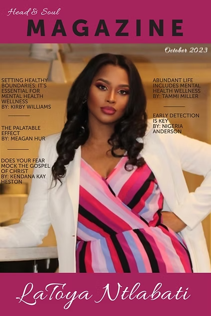 Head & Soul Magazine October 2023 cover featuring LaToya Nelabati
