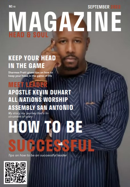 Head & Soul Magazine September 2022 cover featuring Apostle Kevin Duhart
